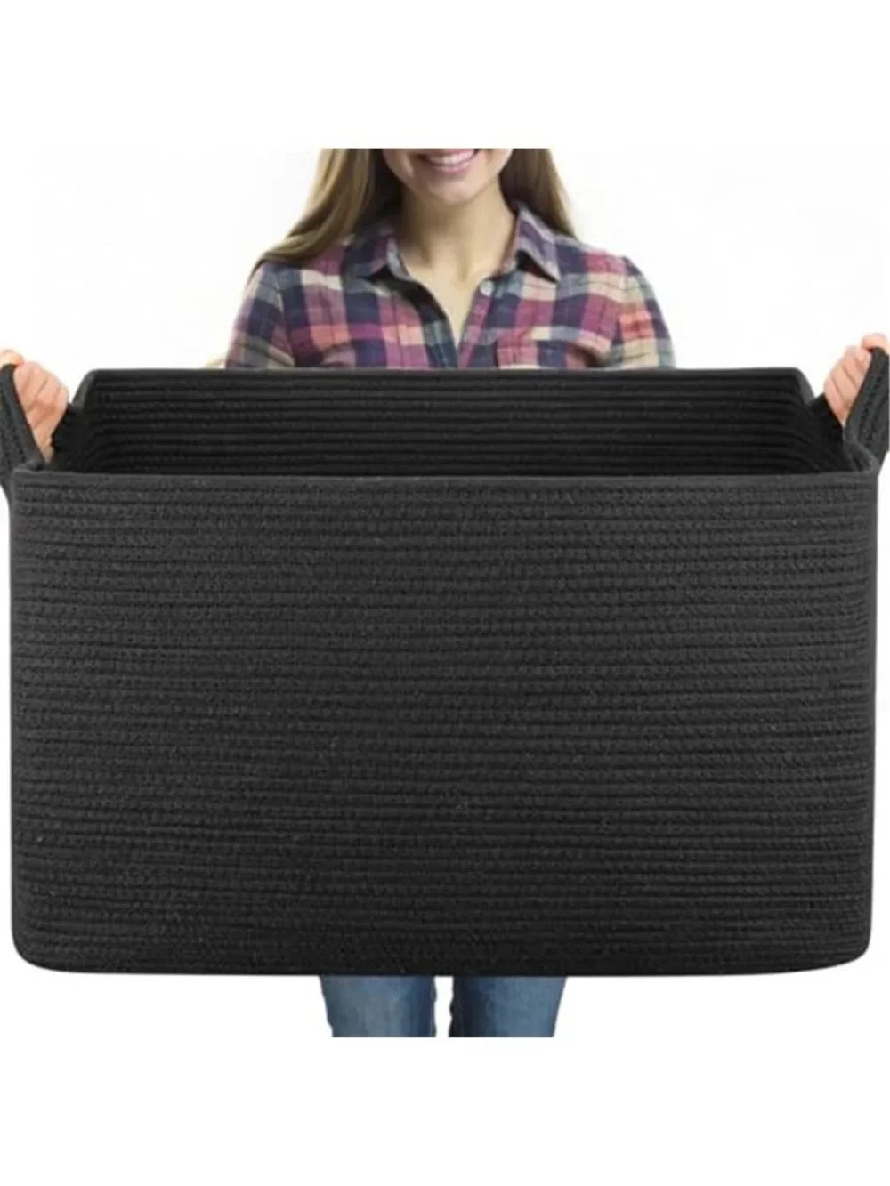 95L Extra Large Blanket Basket Woven Storage Basket